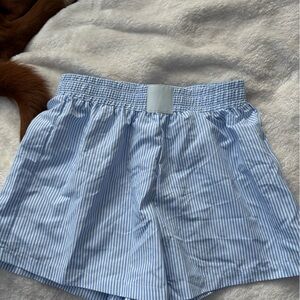 SHEIN Light Blue Striped Top